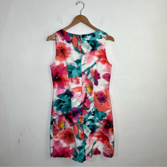 Eliza J Floral Watercolor Jewels Sheath Dress Size 8 or Medium - Picture 5 of 16